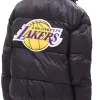 Men's Puffer Lakers Los Angeles Black Jacket Men's Puffer Lakers Los Angeles Black Jacket