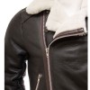 Men’s WFJ456 Motorcycle Shearling Brown Leather Belted Jacket Men’s WFJ456 Motorcycle Shearling Brown Leather Belted Jacket