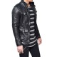 Men's Wrinkled Black Lambskin Leather Jacket