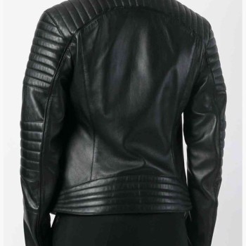 Men's Double Zipper Padded Leather Jacket