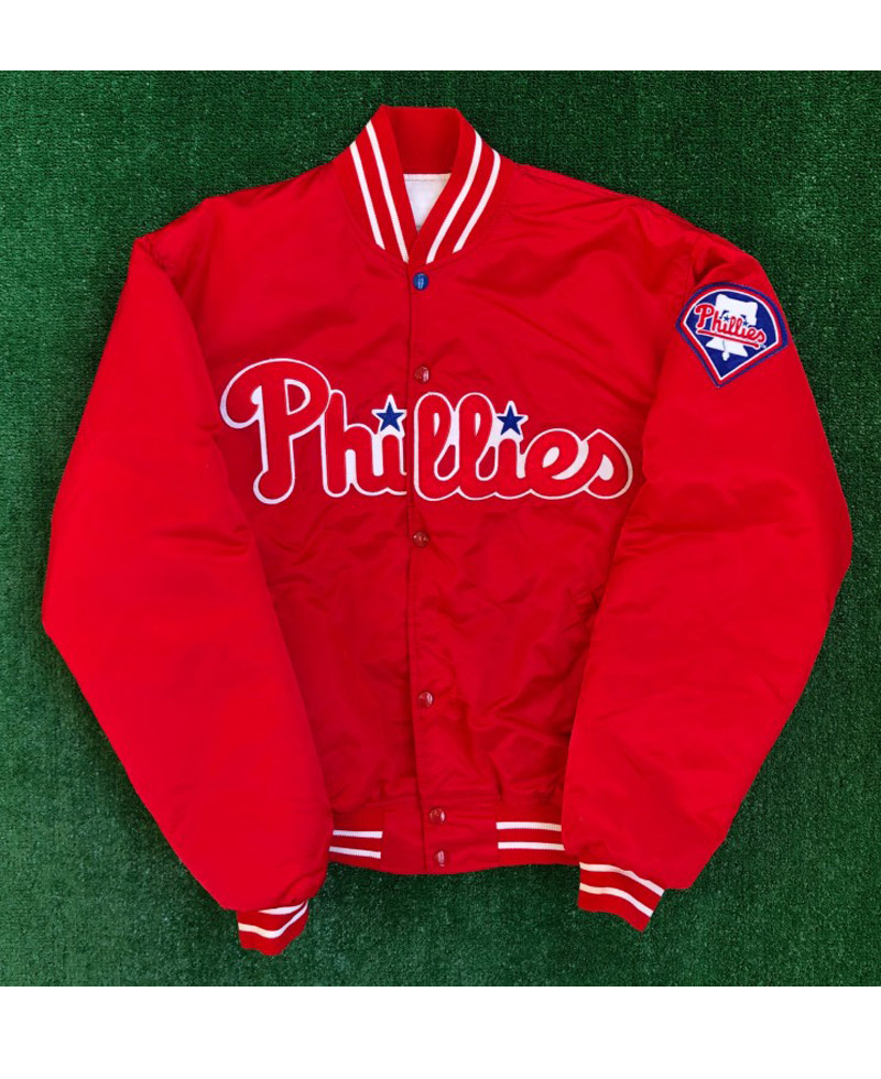 Starter Philadelphia Phillies Red Satin Jacket