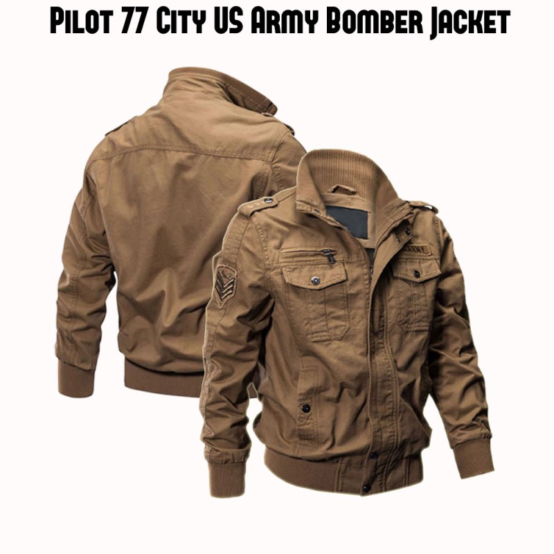 Men's 77 City US Pilot Killer Bomber Jacket Men's 77 City US Pilot Killer Bomber Jacket