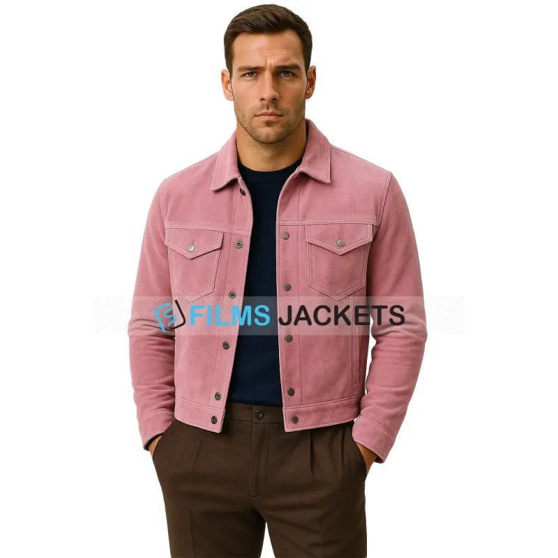Mens Pink Suede Jacket Mens Pink Suede Jacket