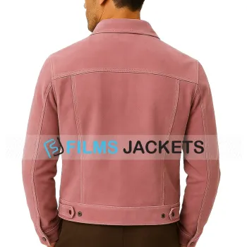 Mens Pink Suede Jacket