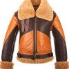 Men's Raf B3 Bomber Leather Shearling Jacket