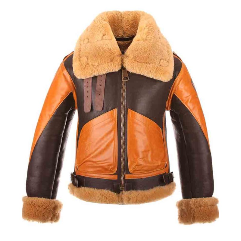 Men's Raf B3 Bomber Leather Shearling Jacket