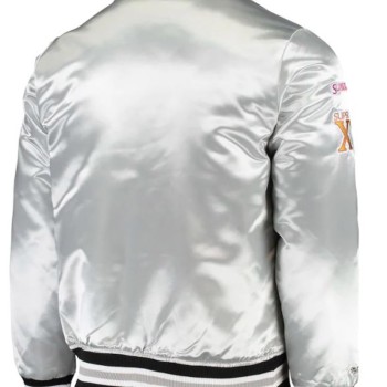 Men's Raiders Las Vegas Bomber Silver Jacket