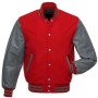 Men's Varsity Grey and Red Jacket