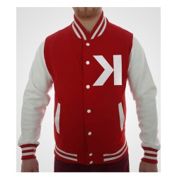 Men's Kavinsky Electro Varsity Red and White Jacket