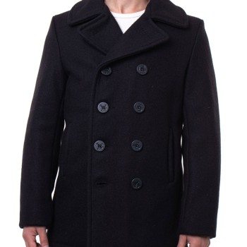 Men's Sailor Wool Black Peacoat