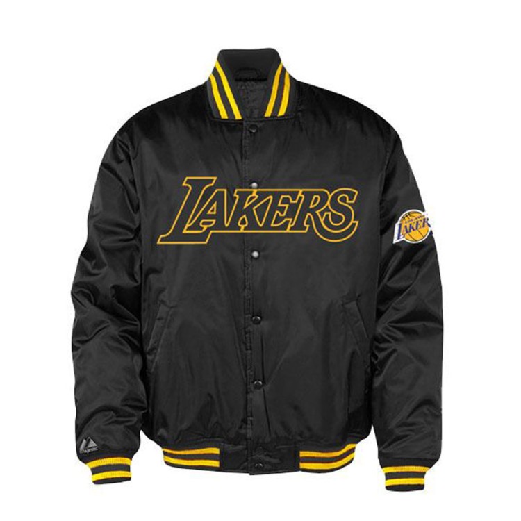 Men's Lakers Gold and Black Bomber Jacket Men's Lakers Gold and Black Bomber Jacket