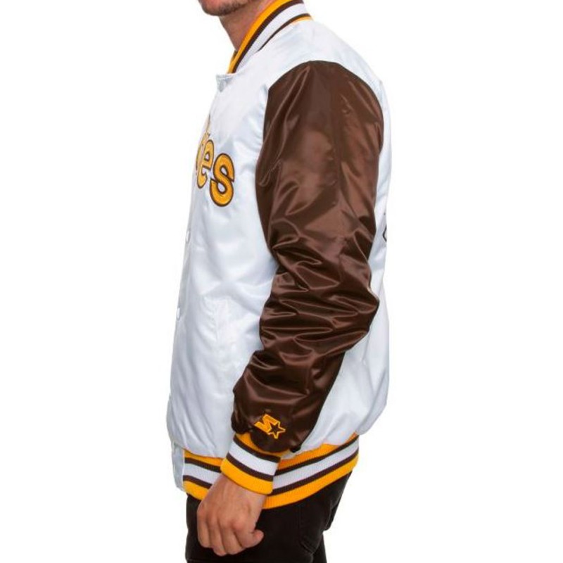 Men's Padres San Diego Brown and White Jacket Men's Padres San Diego Brown and White Jacket