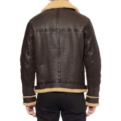Men's B3 Bomber Shearling Brown Leather Jacket