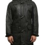 Men's Duffle Shearling Sheepskin Leather Coat