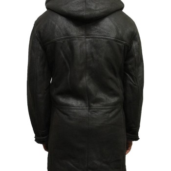 Men's Duffle Shearling Sheepskin Leather Coat