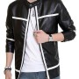 Men's Slim Fit Biker Style Black Leather Jacket