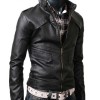 Men's Slim Fit Strap Collar Leather Jacket Men's Slim Fit Strap Collar Leather Jacket