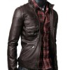 Men's Slim Fit Zipper Pocket Leather Jacket Men's Slim Fit Zipper Pocket Leather Jacket