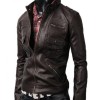 Men's Slim Fit Zipper Pocket Leather Jacket Men's Slim Fit Zipper Pocket Leather Jacket