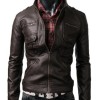 Men's Slim Fit Zipper Pocket Leather Jacket Men's Slim Fit Zipper Pocket Leather Jacket