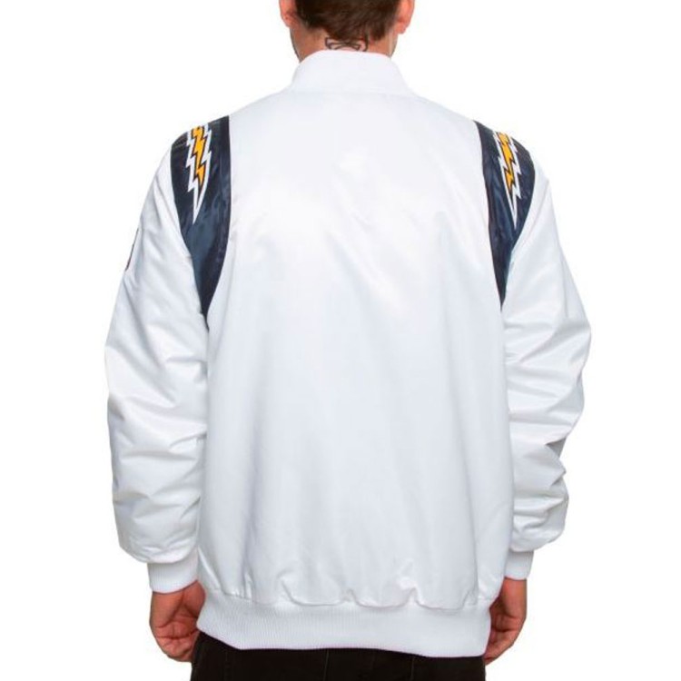 Men's Bomber Chargers Los Angeles Satin Jacket Men's Bomber Chargers Los Angeles Satin Jacket