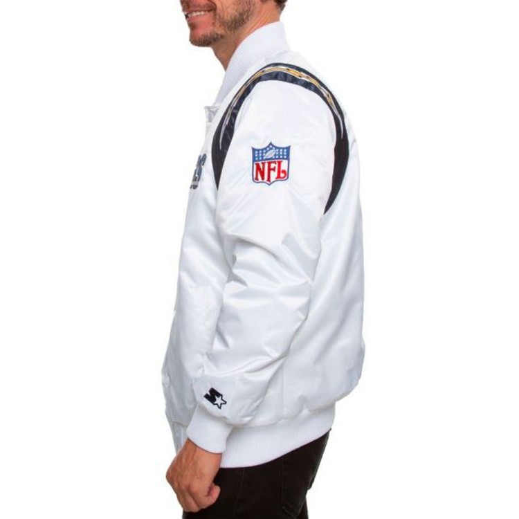 Men's Bomber Chargers Los Angeles Satin Jacket Men's Bomber Chargers Los Angeles Satin Jacket