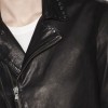 Men's Asymmetrical Studded Collar Black Leather Moto Jacket Men's Asymmetrical Studded Collar Black Leather Moto Jacket