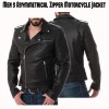 Men's Asymmetrical Zipper Stylish Black Leather Biker Jacket Men's Asymmetrical Zipper Stylish Black Leather Biker Jacket