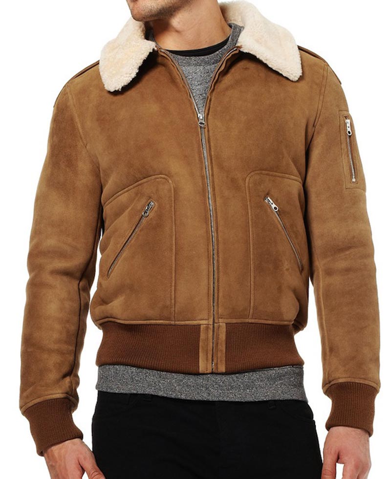 faux shearling jacket mens