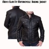 Men's Bike Racer Vintage Black Leather Jacket Men's Bike Racer Vintage Black Leather Jacket