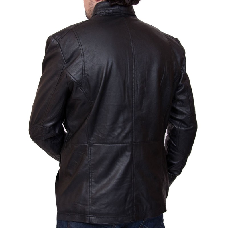 Men's Bike Racer Vintage Black Leather Jacket Men's Bike Racer Vintage Black Leather Jacket