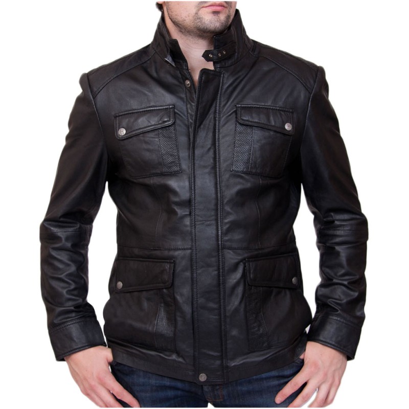 Men's Bike Racer Vintage Black Leather Jacket Men's Bike Racer Vintage Black Leather Jacket