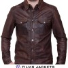 Men's Shirt Vintage Waxed Brown Leather Jacket Men's Shirt Vintage Waxed Brown Leather Jacket
