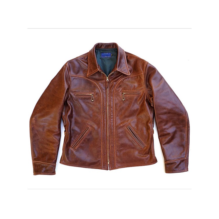 Men's Monarch Vintage Waxed Brown Leather Jacket Men's Monarch Vintage Waxed Brown Leather Jacket