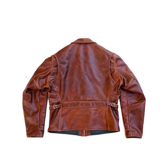 Men's Monarch Vintage Waxed Brown Leather Jacket
