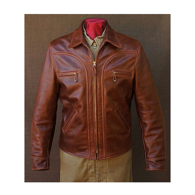 Men's Monarch Vintage Waxed Brown Leather Jacket Men's Monarch Vintage Waxed Brown Leather Jacket