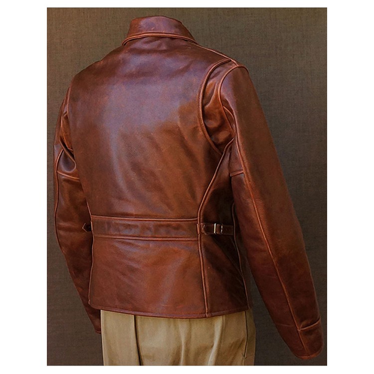Men's Monarch Vintage Waxed Brown Leather Jacket Men's Monarch Vintage Waxed Brown Leather Jacket