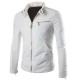 Men's Biker Washington White Leather Jacket