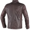 Men's Mid Length Waxed Brown Leather Jacket Men's Mid Length Waxed Brown Leather Jacket