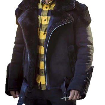 Men's WFJ03 Shearling Suede Leather Winter Jacket