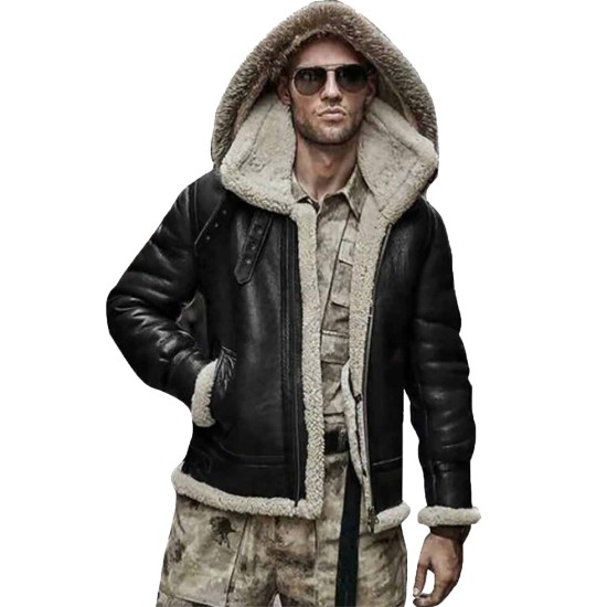 Men's WFJ05 Shearling Jacket with Hood