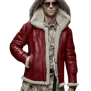 Men's WFJ05 Shearling Jacket with Hood
