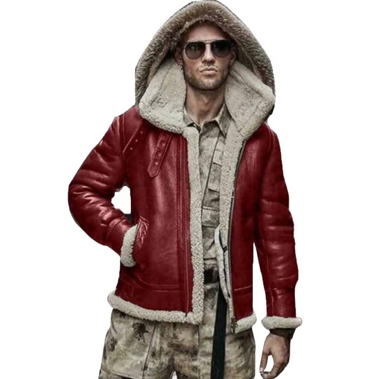 Men's WFJ05 Shearling Jacket with Hood