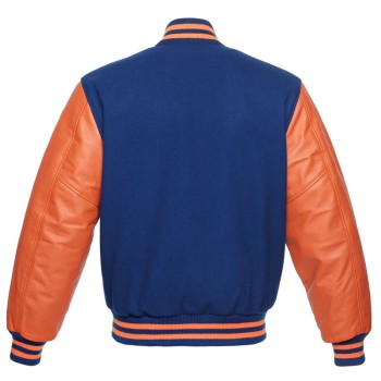 Men's Varsity Orange and Royal Blue Jacket