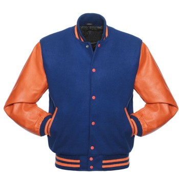 Men's Varsity Orange and Royal Blue Jacket