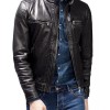 Men's Snap Tab Collar Biker Zipper Pocket Jacket Men's Snap Tab Collar Biker Zipper Pocket Jacket