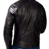 Men's Snap Tab Collar Biker Zipper Pocket Jacket Men's Snap Tab Collar Biker Zipper Pocket Jacket