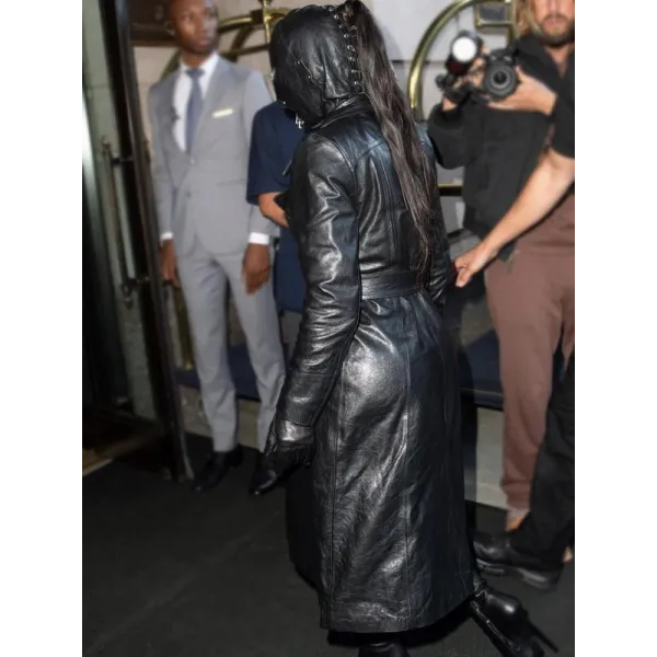 Met Gala Kim Kardashian Leather Coat Met Gala Kim Kardashian Leather Coat