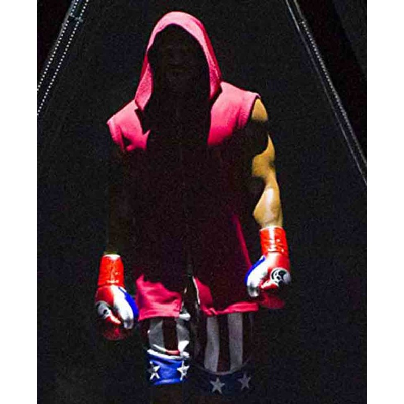 Michael B Jordan Creed II Red Vest Hoodie