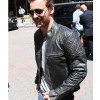 Michael Fassbender Street Style Black Leather Jacket
